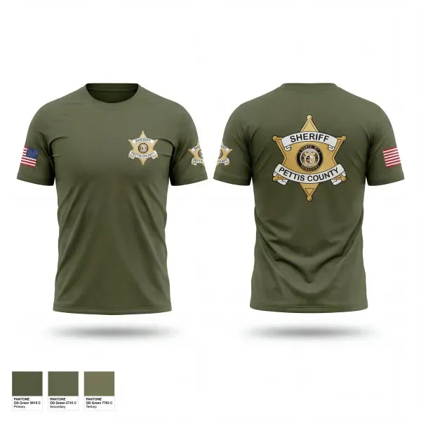Short Sleeve Performance Shirt, Pettis County Sherrifs Office, Police, Teamtime, Team time, sublimation, custom sports apparel, team uniforms, spirit wear, spiritwear, sports uniforms, custom shirts, team store, custom team store, fundraiser sports, apparel fundraiser