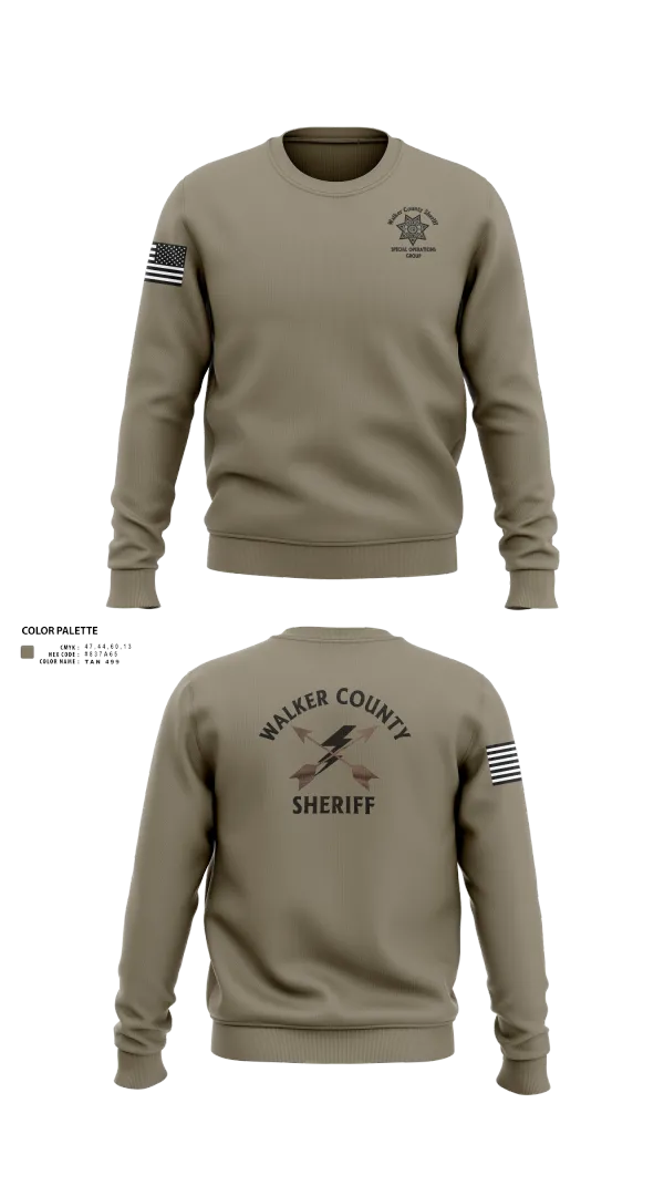 Crew Neck Sweatshirt, Walker County Sheriff SOG Team, , Teamtime, Team time, sublimation, custom sports apparel, team uniforms, spirit wear, spiritwear, sports uniforms, custom shirts, team store, custom team store, fundraiser sports, apparel fundraiser