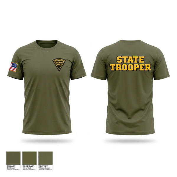 Old School Cotton Feel Shirt, WEST VIRGINIA STATE POLICE, Police, Teamtime, Team time, sublimation, custom sports apparel, team uniforms, spirit wear, spiritwear, sports uniforms, custom shirts, team store, custom team store, fundraiser sports, apparel fundraiser