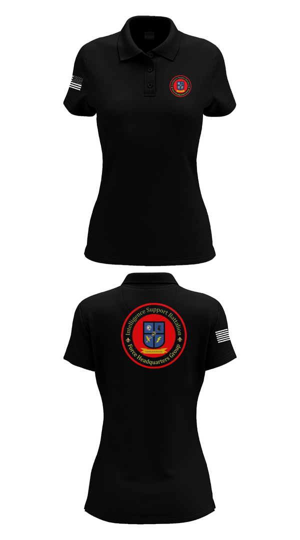 Womens Short Sleeve Performance Polo, Intelligence Support Battalion, , Teamtime, Team time, sublimation, custom sports apparel, team uniforms, spirit wear, spiritwear, sports uniforms, custom shirts, team store, custom team store, fundraiser sports, apparel fundraiser