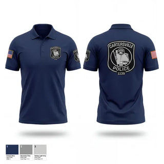 Short Sleeve Performance Polo, Cartersville Police, Police, Teamtime, Team time, sublimation, custom sports apparel, team uniforms, spirit wear, spiritwear, sports uniforms, custom shirts, team store, custom team store, fundraiser sports, apparel fundraiser
