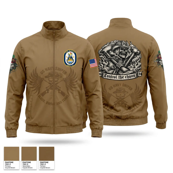 Windbreaker, USS MCFAUL DDG 74, Navy, Teamtime, Team time, sublimation, custom sports apparel, team uniforms, spirit wear, spiritwear, sports uniforms, custom shirts, team store, custom team store, fundraiser sports, apparel fundraiser
