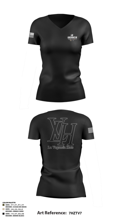 La Vagancia Hats 29971580 Women's Short Sleeve V-neck Shirt - 3