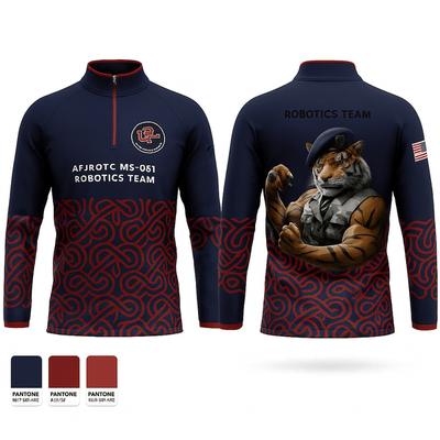 AFJROTC MS-081 ROBOTICS TEAM 15963421 Quarter Zip Jacket - 1