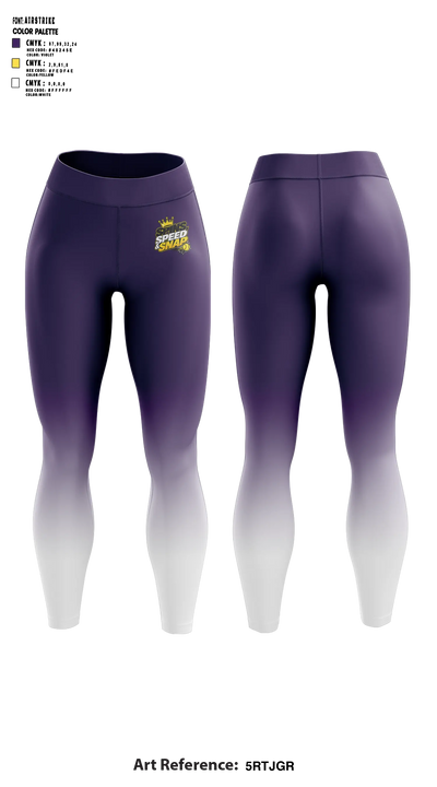 Spins, Speed & Snap Pitching Womens Leggings - 6