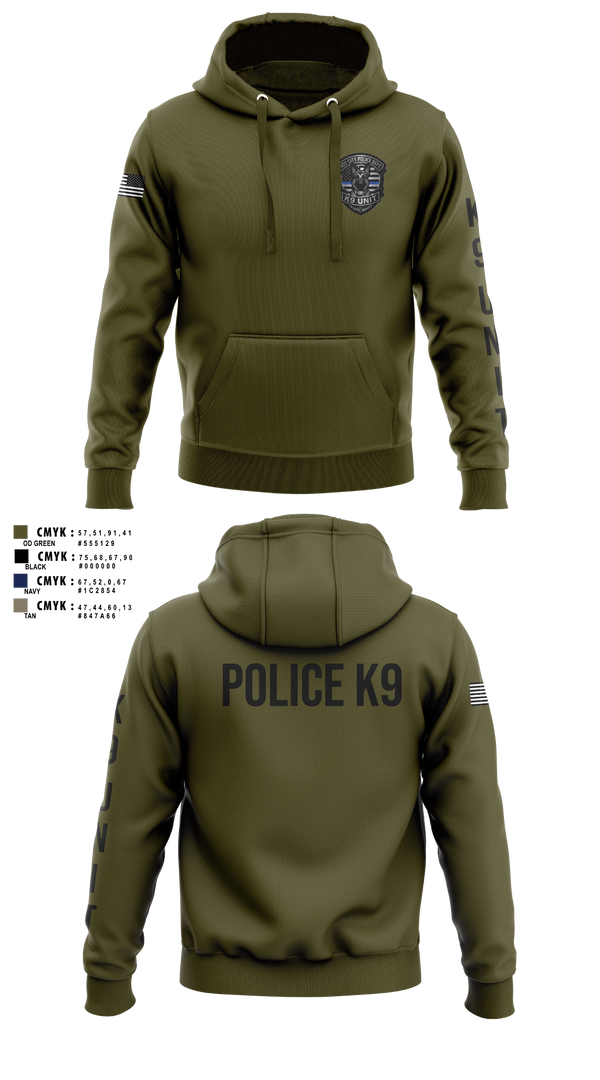 Hoodie, Roy Cit Police K9, Police, Teamtime, Team time, sublimation, custom sports apparel, team uniforms, spirit wear, spiritwear, sports uniforms, custom shirts, team store, custom team store, fundraiser sports, apparel fundraiser