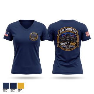 Womens Short Sleeve Vneck Shirt, BMPD SQAUD ONE, Police, Teamtime, Team time, sublimation, custom sports apparel, team uniforms, spirit wear, spiritwear, sports uniforms, custom shirts, team store, custom team store, fundraiser sports, apparel fundraiser