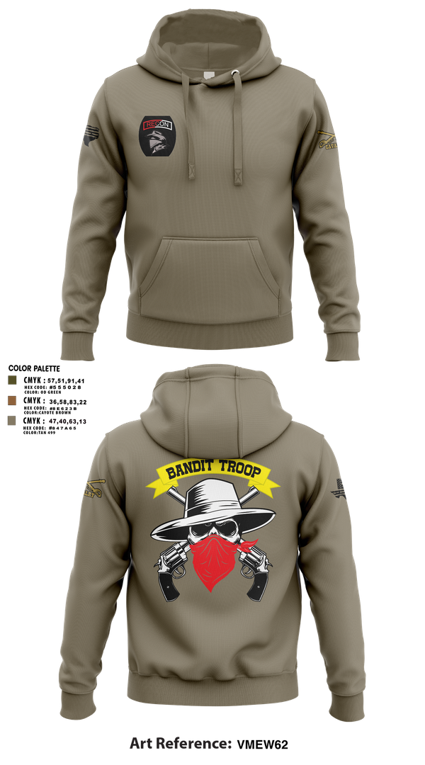 Hoodie, 6-9 bandit troop, Army, Teamtime, Team time, sublimation, custom sports apparel, team uniforms, spirit wear, spiritwear, sports uniforms, custom shirts, team store, custom team store, fundraiser sports, apparel fundraiser