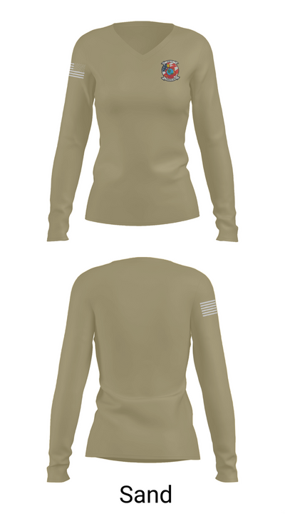 VQ3 Det Travis 87923714 Women's Long Sleeve V-neck Shirt - 92
