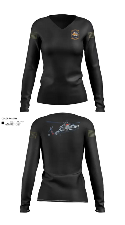 HSM-74 11388137 Women's Long Sleeve V-neck Shirt - 21