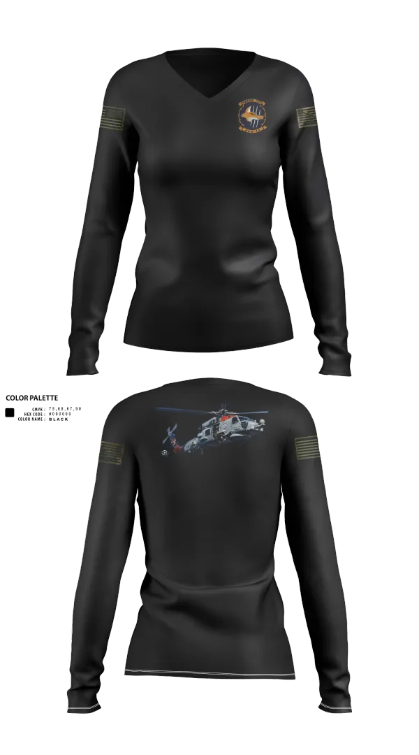 Womens Long Sleeve Vneck Shirt, HSM-74, , Teamtime, Team time, sublimation, custom sports apparel, team uniforms, spirit wear, spiritwear, sports uniforms, custom shirts, team store, custom team store, fundraiser sports, apparel fundraiser