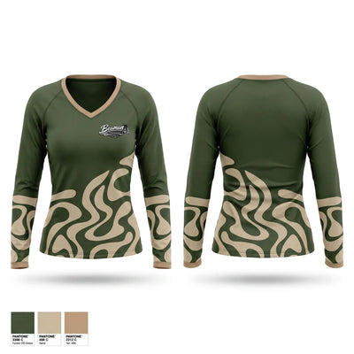 Braman Jiu Jitsu 95262763 Women's Long Sleeve V-neck Shirt - 1