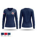 Hallock Fire Women's Long Sleeve V-neck Shirt - 1