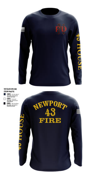 Long Sleeve Performance Shirt, Newport Fire Department, Fire Department, Teamtime, Team time, sublimation, custom sports apparel, team uniforms, spirit wear, spiritwear, sports uniforms, custom shirts, team store, custom team store, fundraiser sports, apparel fundraiser