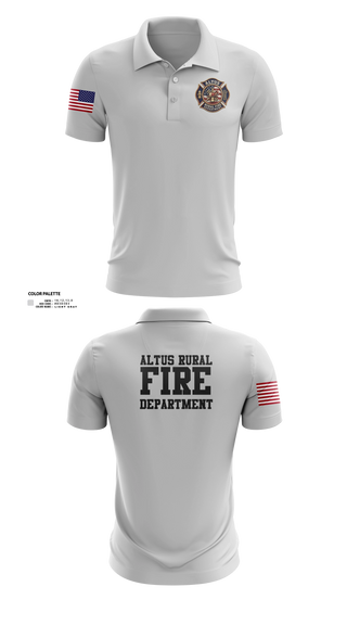 Short Sleeve Performance Polo, Altus Rural Fire Department, Fire Department, Teamtime, Team time, sublimation, custom sports apparel, team uniforms, spirit wear, spiritwear, sports uniforms, custom shirts, team store, custom team store, fundraiser sports, apparel fundraiser