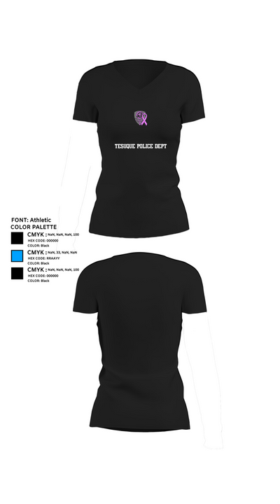 Tesuque Police Dept 47912639 Women's Short Sleeve V-neck Shirt - 23