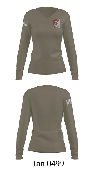 Womens Long Sleeve Vneck Shirt, Caisson BTRY 3CR, , Teamtime, Team time, sublimation, custom sports apparel, team uniforms, spirit wear, spiritwear, sports uniforms, custom shirts, team store, custom team store, fundraiser sports, apparel fundraiser