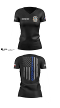 El Paso Community College Law Enforcement Training Academy Class 105 Women's Short Sleeve V-neck Shirt - 6
