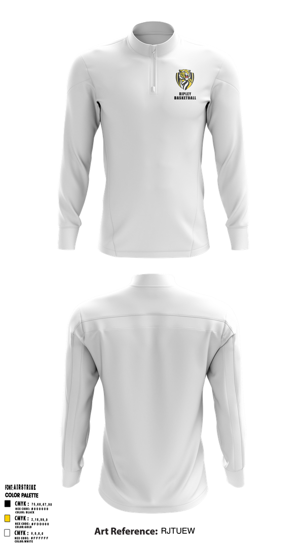 Quarter Zip Jacket, Ripley Middle School Basketball, Men's Basketball, Teamtime, Team time, sublimation, custom sports apparel, team uniforms, spirit wear, spiritwear, sports uniforms, custom shirts, team store, custom team store, fundraiser sports, apparel fundraiser