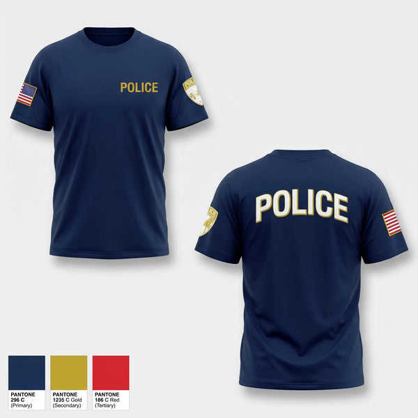 Old School Cotton Feel Shirt, City of South Daytona Public Safety, Police, Teamtime, Team time, sublimation, custom sports apparel, team uniforms, spirit wear, spiritwear, sports uniforms, custom shirts, team store, custom team store, fundraiser sports, apparel fundraiser