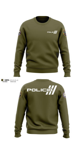 Crew Neck Sweatshirt, Inteligencia criminal, Police, Teamtime, Team time, sublimation, custom sports apparel, team uniforms, spirit wear, spiritwear, sports uniforms, custom shirts, team store, custom team store, fundraiser sports, apparel fundraiser