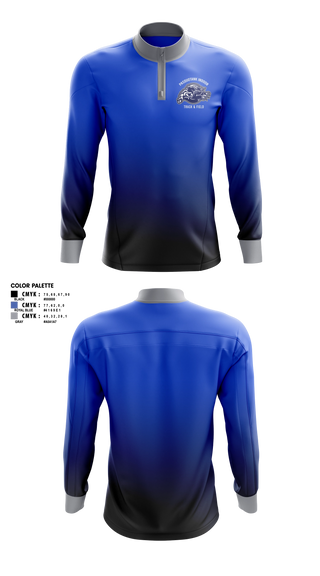 Quarter Zip Jacket, Pasquotank County Panthers, Track & Field, Teamtime, Team time, sublimation, custom sports apparel, team uniforms, spirit wear, spiritwear, sports uniforms, custom shirts, team store, custom team store, fundraiser sports, apparel fundraiser