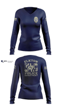 Elkton Police Department 35022454 Women's Long Sleeve V-neck Shirt - 100
