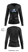 West Orange Mountaineers Basketball 93862172 Women's Long Sleeve V-neck Shirt - 46