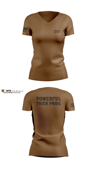 Womens Short Sleeve Vneck Shirt, tiger battalion, Army, Teamtime, Team time, sublimation, custom sports apparel, team uniforms, spirit wear, spiritwear, sports uniforms, custom shirts, team store, custom team store, fundraiser sports, apparel fundraiser