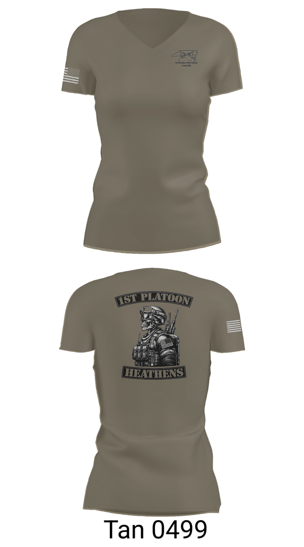 Womens Short Sleeve Vneck Shirt, 514th MP CO, Army, Teamtime, Team time, sublimation, custom sports apparel, team uniforms, spirit wear, spiritwear, sports uniforms, custom shirts, team store, custom team store, fundraiser sports, apparel fundraiser