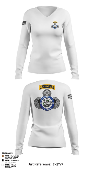 Womens Long Sleeve Vneck Shirt, Cobra Company, , Teamtime, Team time, sublimation, custom sports apparel, team uniforms, spirit wear, spiritwear, sports uniforms, custom shirts, team store, custom team store, fundraiser sports, apparel fundraiser