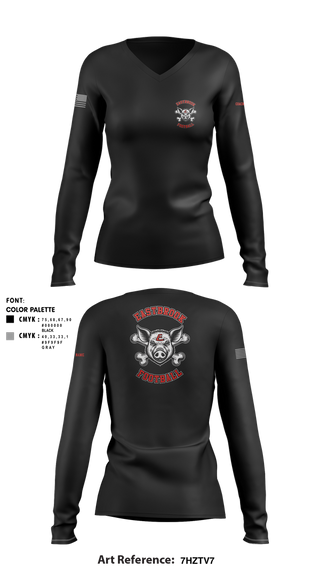 Womens Long Sleeve Vneck Shirt, Eastbrook Football, Army, Teamtime, Team time, sublimation, custom sports apparel, team uniforms, spirit wear, spiritwear, sports uniforms, custom shirts, team store, custom team store, fundraiser sports, apparel fundraiser