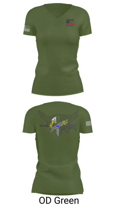 Sikeston Special operations 6321266 Women's Short Sleeve V-neck Shirt - 46