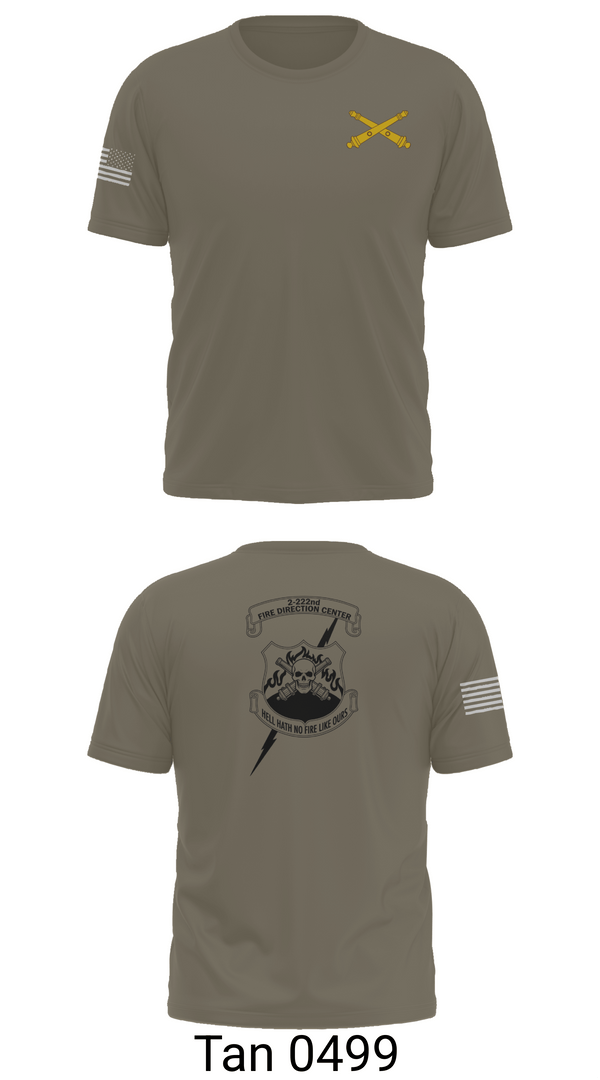 Old School Cotton Feel Shirt, 2-222 FA, Army, Teamtime, Team time, sublimation, custom sports apparel, team uniforms, spirit wear, spiritwear, sports uniforms, custom shirts, team store, custom team store, fundraiser sports, apparel fundraiser