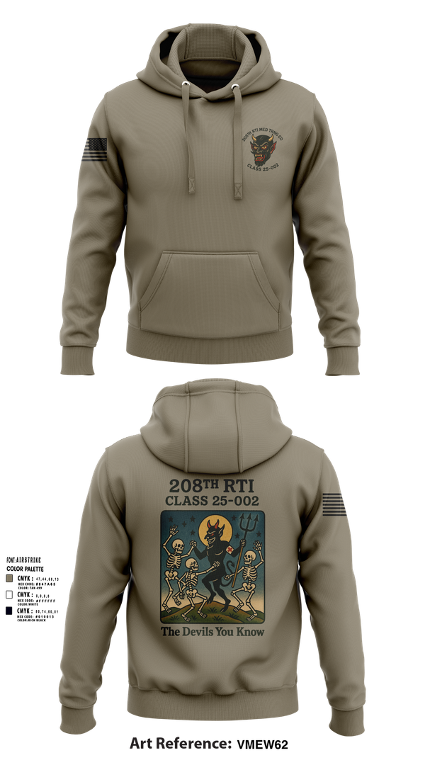 Hoodie, 208th RTI MED TRNG CO Class 25-002, , Teamtime, Team time, sublimation, custom sports apparel, team uniforms, spirit wear, spiritwear, sports uniforms, custom shirts, team store, custom team store, fundraiser sports, apparel fundraiser