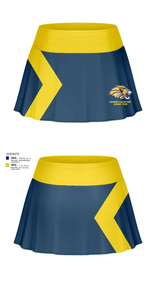 Skort, Cincinnati College Prep Academy Cheer, Cheer, Teamtime, Team time, sublimation, custom sports apparel, team uniforms, spirit wear, spiritwear, sports uniforms, custom shirts, team store, custom team store, fundraiser sports, apparel fundraiser