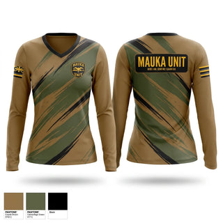 Womens Long Sleeve Vneck Shirt, MAUKA UNIT, Police, Teamtime, Team time, sublimation, custom sports apparel, team uniforms, spirit wear, spiritwear, sports uniforms, custom shirts, team store, custom team store, fundraiser sports, apparel fundraiser