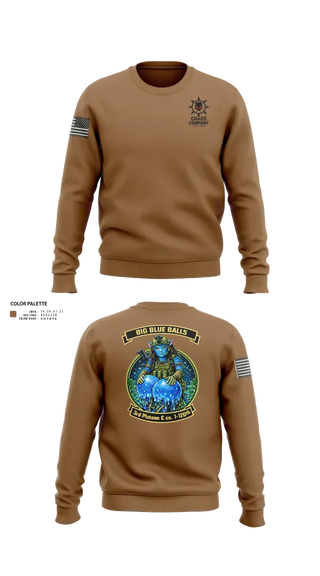 Crew Neck Sweatshirt, C. Co. 1-120 3rd PLT, Army, Teamtime, Team time, sublimation, custom sports apparel, team uniforms, spirit wear, spiritwear, sports uniforms, custom shirts, team store, custom team store, fundraiser sports, apparel fundraiser