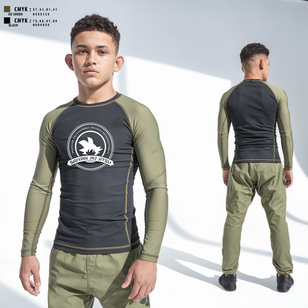 Long Sleeve Rash Guard Shirt, Saiyan Jiu Jitsu, , Teamtime, Team time, sublimation, custom sports apparel, team uniforms, spirit wear, spiritwear, sports uniforms, custom shirts, team store, custom team store, fundraiser sports, apparel fundraiser