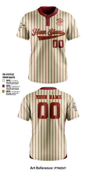 Two Button Softball Jersey, JoCo Ham Slams, Softball, Teamtime, Team time, sublimation, custom sports apparel, team uniforms, spirit wear, spiritwear, sports uniforms, custom shirts, team store, custom team store, fundraiser sports, apparel fundraiser