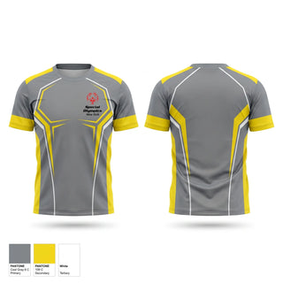 Soft Poly Tee Cotton Like Feel, Sharks, Track & Field, Teamtime, Team time, sublimation, custom sports apparel, team uniforms, spirit wear, spiritwear, sports uniforms, custom shirts, team store, custom team store, fundraiser sports, apparel fundraiser