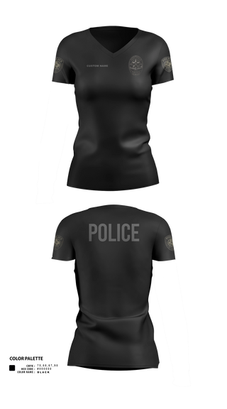 Womens Short Sleeve Vneck Shirt, Tye Police - TX, Police, Teamtime, Team time, sublimation, custom sports apparel, team uniforms, spirit wear, spiritwear, sports uniforms, custom shirts, team store, custom team store, fundraiser sports, apparel fundraiser