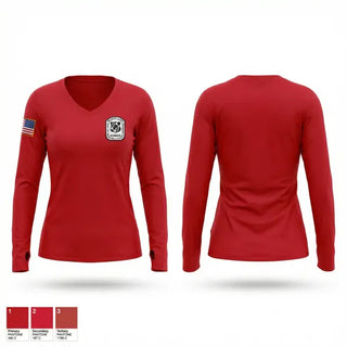 Womens Long Sleeve Vneck Shirt, Eastern Regional Range, Police, Teamtime, Team time, sublimation, custom sports apparel, team uniforms, spirit wear, spiritwear, sports uniforms, custom shirts, team store, custom team store, fundraiser sports, apparel fundraiser
