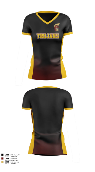 Womens Short Sleeve Vneck Shirt, Minnesota State Academy for the Deaf Trojans, Cheer, Teamtime, Team time, sublimation, custom sports apparel, team uniforms, spirit wear, spiritwear, sports uniforms, custom shirts, team store, custom team store, fundraiser sports, apparel fundraiser