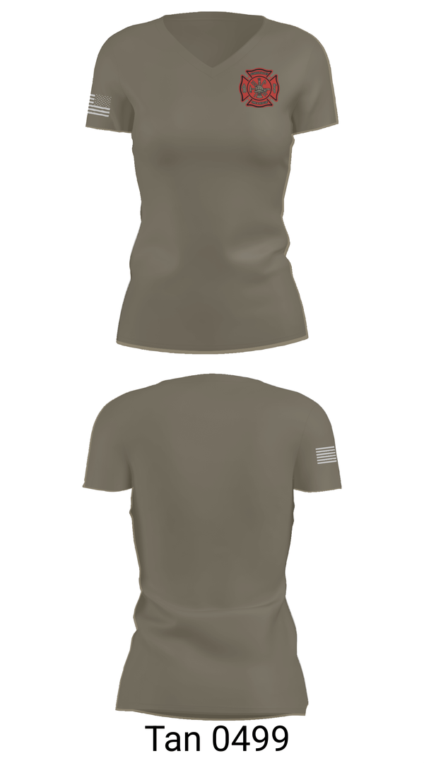 Womens Short Sleeve Vneck Shirt, Scandia valley fire department, Fire Department, Teamtime, Team time, sublimation, custom sports apparel, team uniforms, spirit wear, spiritwear, sports uniforms, custom shirts, team store, custom team store, fundraiser sports, apparel fundraiser