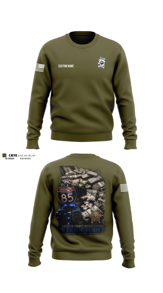 Crew Neck Sweatshirt, Trace Team, Police, Teamtime, Team time, sublimation, custom sports apparel, team uniforms, spirit wear, spiritwear, sports uniforms, custom shirts, team store, custom team store, fundraiser sports, apparel fundraiser