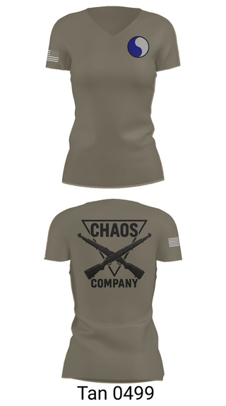 Womens Short Sleeve Vneck Shirt, C-Co 1/116 29th IN BDE, , Teamtime, Team time, sublimation, custom sports apparel, team uniforms, spirit wear, spiritwear, sports uniforms, custom shirts, team store, custom team store, fundraiser sports, apparel fundraiser