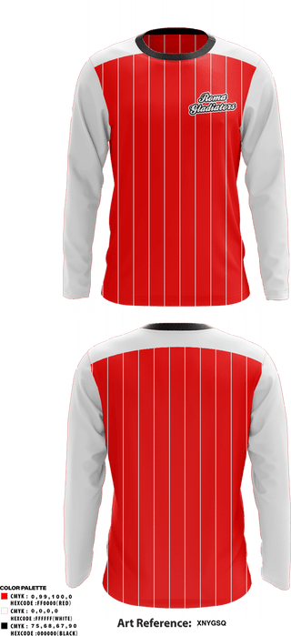 Long Sleeve Performance Shirt, Roma Gladiators, Baseball, Teamtime, Team time, sublimation, custom sports apparel, team uniforms, spirit wear, spiritwear, sports uniforms, custom shirts, team store, custom team store, fundraiser sports, apparel fundraiser
