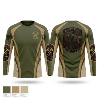 Long Sleeve Performance Shirt, ARMY FIRE, Fire Department, Teamtime, Team time, sublimation, custom sports apparel, team uniforms, spirit wear, spiritwear, sports uniforms, custom shirts, team store, custom team store, fundraiser sports, apparel fundraiser