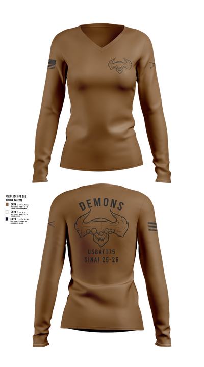 D-co 1-173 1st PLT 21707441 Women's Long Sleeve V-neck Shirt - 111